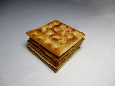 A photo of all the pastries in a square shape on a white background