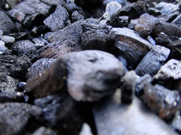 Charcoal Lightweight Black Carbon Reesidue Produced Strongly Heating Wood Charcoal — Stock Photo, Image