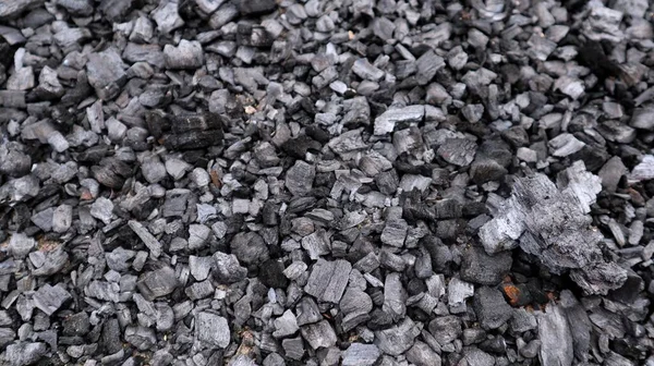 木炭是一种由强烈加热的木材产生的轻质黑碳素 木炭广泛应用于烹调或其他行业 — 图库照片