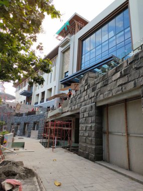 looks like a building project that is almost finished. Bali - Indonesia ; December 20, 2022.