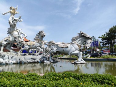 the statue in the Gatotkaca warrior park, beautiful art. Bali - Indonesia ; January 1, 2023.