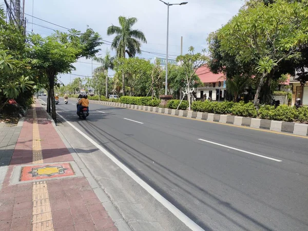 the traffic on the street was light, after last night's new years event. Bali - Indonesia ; January 1, 2023.