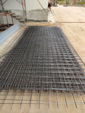wiremesh iron piles, for ironing work on construction projects. Bali - Indonesia ; January 4, 2023.