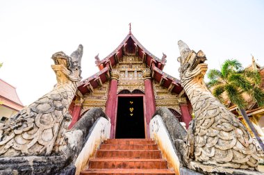 CHIANG MAI, THAILAND - March 21, 2021 : Beautiful Old Church in Wat Hang Dong, Chiangmai Province.
