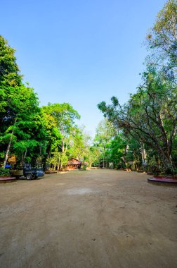 CHIANG MAI, THAILAND - March 21, 2021 : Landscape of Wat Luang Khun Win in Chiangmai Province, Thailand.