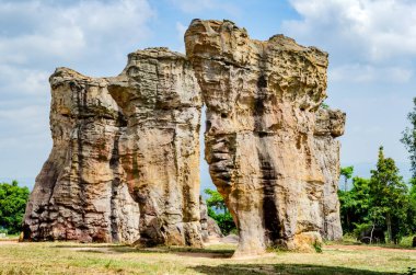 Mor Hin Khao or Stone Henge of Thailand at Phu Laenkha National Park, Chaiyaphum province.