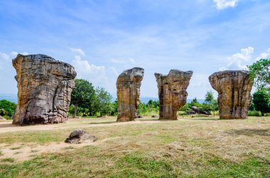 Mor Hin Khao or Stone Henge of Thailand at Phu Laenkha National Park, Chaiyaphum province.