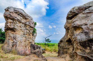 Strange shaped stone at Mor Hin Khao,  Chaiyaphum province.