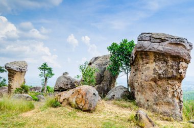 Strange shaped stone at Mor Hin Khao,  Chaiyaphum province.