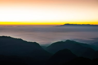 Mountain view during sunrise at Mon Sone View Point, Chiang Mai Province.