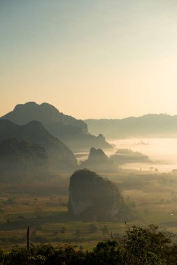 Phu Langka Viewpoint in the early morning, Phayao province.