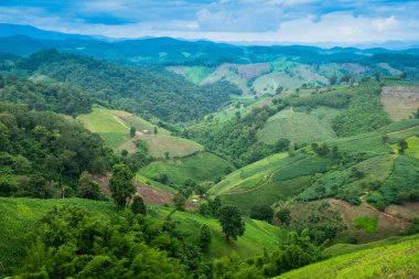 Beautiful Mountain Views in Nan Province, Thailand.