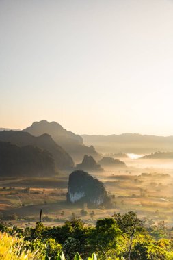 Phu Langka Viewpoint in the early morning, Phayao Province.