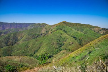 Complex mountain view in Nan Province, Thailand.