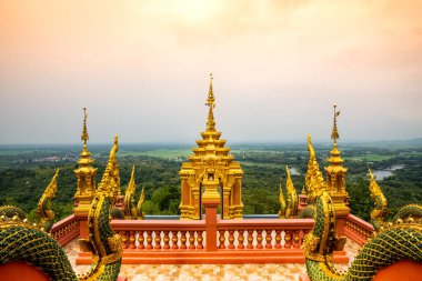 Wat Phra That Doi Phra Chan Viewpoint with Natural View in Lampang Province, Thailand.