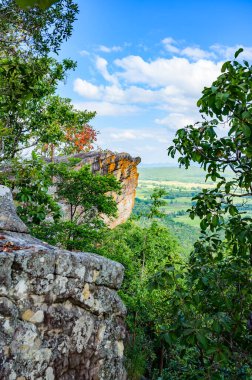 Pha Hua Reua Cliff with Mountain View in Phayao Province, Thailand.