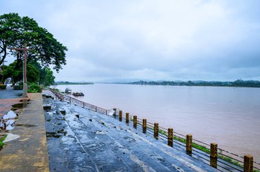 Mekong River View in Chiang Saen District, Chiang Rai Province.