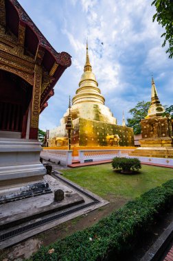 Wat Phra Sing Waramahavihan is the temple that is very important in Chiang Mai province, Thailand.