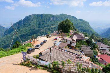 CHIANG RAI, THAILAND - November 9, 2020 : Pha Hi village on the mountain, Chiang Rai province.