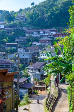 CHIANG RAI, THAILAND - November 9, 2020 : Pha Hi village on the mountain, Chiang Rai province.