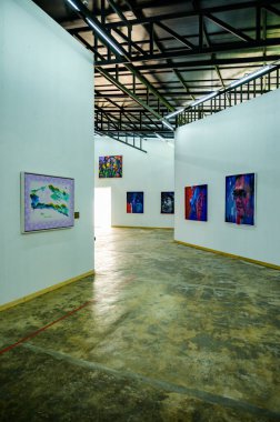 NAN, THAILAND - November 5, 2020 : Nan Riverside Art Gallery in Tha Wang Pha District, Thailand.