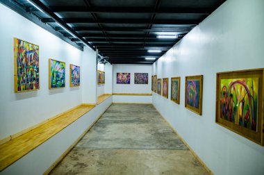NAN, THAILAND - November 5, 2020 : Nan Riverside Art Gallery in Tha Wang Pha District, Thailand.