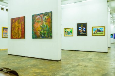 NAN, THAILAND - November 5, 2020 : Nan Riverside Art Gallery in Tha Wang Pha District, Thailand.