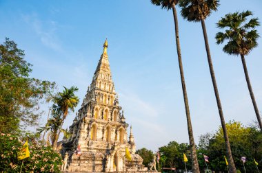 Chedi Liem temple or Wat Chedi Liem in Wiang Kum Kam archaeological site, Chiang Mai province.