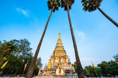 Chedi Liem temple or Wat Chedi Liem in Wiang Kum Kam archaeological site, Chiang Mai province.