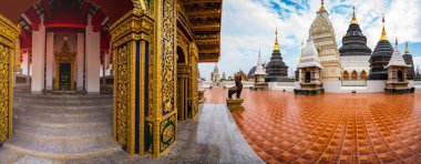 Panorama of Wat Den Salee Sri Muang Gan or Ban Den temple, Chiang Mai province.