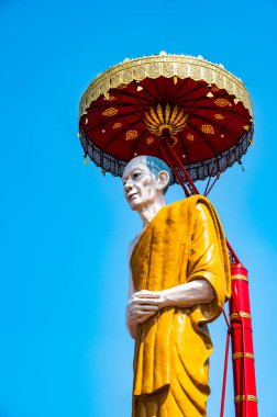 LAMPANG, THAILAND - March 8, 2020 : Monument of Luang Pho Kasem Khemmako, Lampang province.