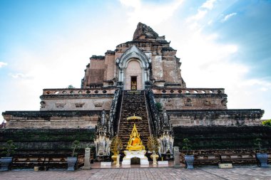 Ancient pagoda in Chedi Luang Varavihara temple, Chiangmai province.