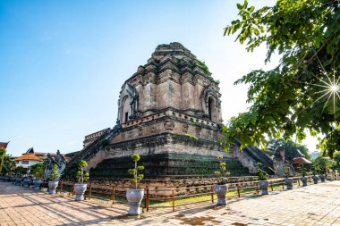 Ancient pagoda in Chedi Luang Varavihara temple, Chiangmai province.
