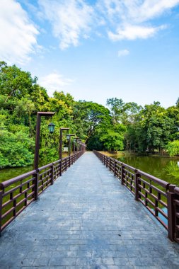 Ang Kaew Reservoir in Chiang Mai University, Thailand.