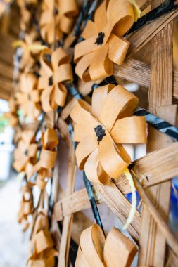 Wooden flower for Thai tradition, Thailand.
