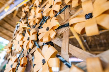 Wooden flower for Thai tradition, Thailand.