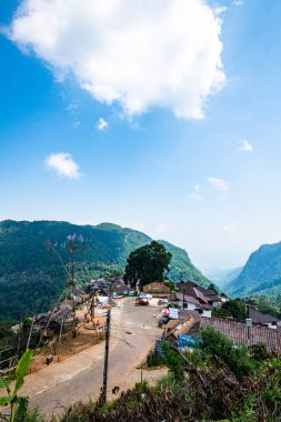CHIANG RAI, THAILAND - September 29, 2019: Pha Hi village on the mountain, Chiang Rai province.