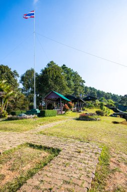 Border of Thailand and Myanmar at Doi Chang Mub base, Thailand.