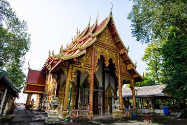 Thai style church in Phrathat Chom Sin temple, Phayao province.