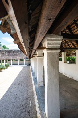The corridor in Intharawat temple, Chiangmai province.