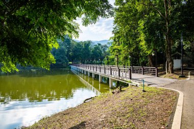 Ang Kaew Reservoir in Chiang Mai University, Thailand.