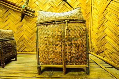 A Karen Lacquered Bamboo Betal for Clothes Storage, Chiang Rai Province.
