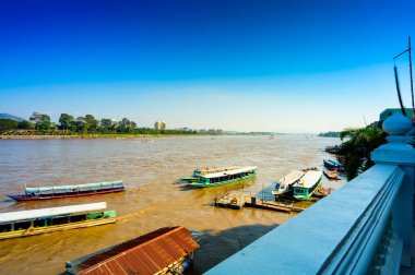 Laos beside Mae Khong River at Chiang Saen District, Chiang Rai Province.
