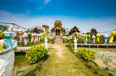 Beautiful park of Tah Mai I temple, Chiang Mai province.