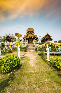 Beautiful park of Tah Mai I temple, Chiang Mai province.