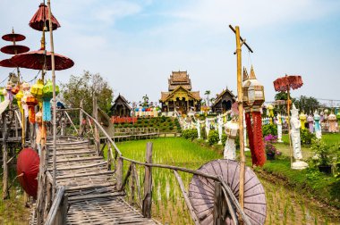 Beautiful park of Tah Mai I temple, Chiang Mai province.