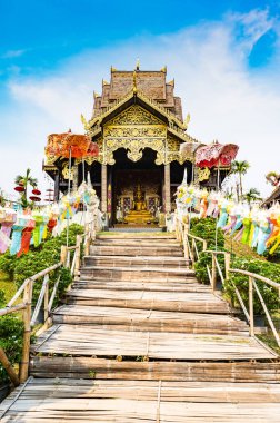 Beautiful park of Tah Mai I temple, Chiang Mai province.