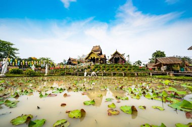 Beautiful park of Tah Mai I temple, Chiang Mai province.