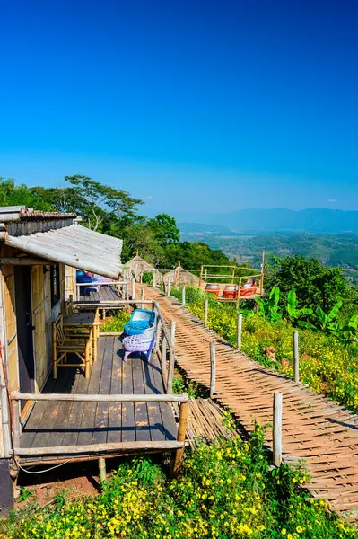 Landscape of Doi Sa Ngo viewpoint in Chiang Rai province, Thailand.