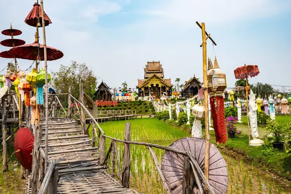 Beautiful park of Tah Mai I temple, Chiang Mai province.